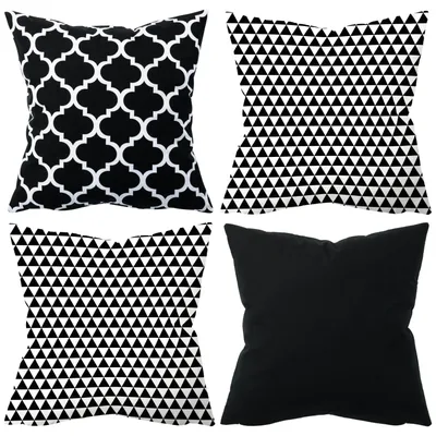 Produktbild von Amilian 4er Set, 45x45 cm 18x18 inch; Dekoratives Kissen, Dekokissen mit Füllung mit Kissenbezug; Sofakissen für Wohnzimmer Kinder Deko