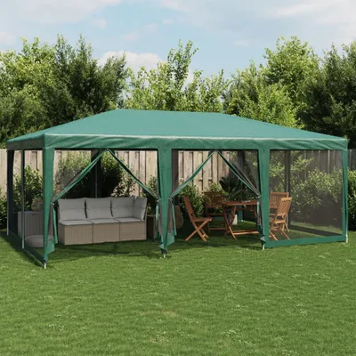Produktbild von "2026 Promotion" Partyzelt mit 10 Mesh-Seitenteilen Grün 6x4 m HDPE - Pavillons & Partyzelte CC23582