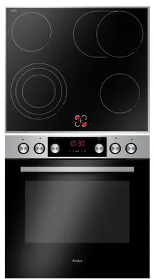 Produktbild von Amica EHCX 933 110 E, Herd-Set, Glaskeramik-Kochfeld, Fine Design, Edelstahl, XXL-Großbackofen,