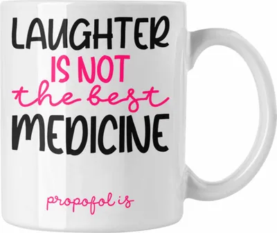 Produktbild von Trendation - Propofol Tasse Geschenk Anästhesie Medizin Spruch für Frauen Geschenkidee (Weiß)