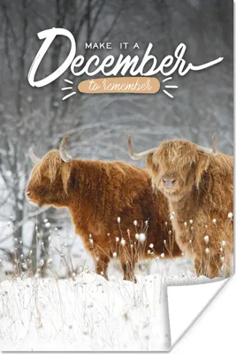 Produktbild von MuchoWow® Poster Sprichwörter - 'Mach einen unvergesslichen Dezember' - Zitate 120x180 cm - Kunstposter