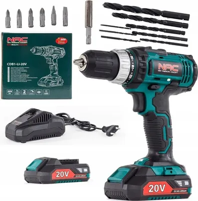 Obrázek produktu pro Dvourychlostní vrtačka/šroubovák NAC 20V 2Ah + nabíječka