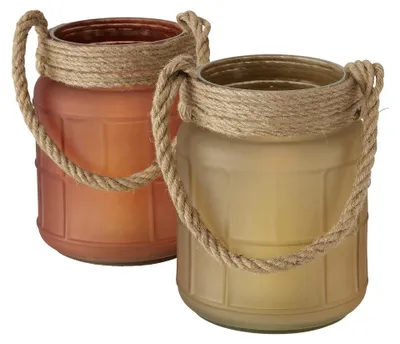 Produktbild von Windlicht Viseo Glas Juteseil Hängen H 26 cm Stückpreis