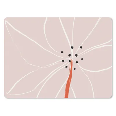 Produktbild von MuchoWow® Mauspad Mousepad Blumen - Abstrakt - Pastell 23x19 cm - Mousepads - Maus Mat - Pad - Mausunterlage - Schreibtischunterlage - Mauspad