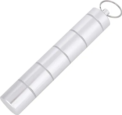 Produktbild von Tragbare Mini-Pillendose, wasserdicht, Medikamentenflasche, Medikamentenhalter mit Schlüsselanhänger (6 Etuis)