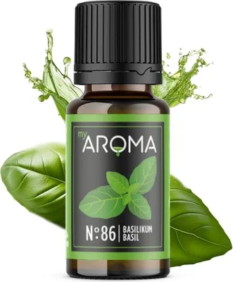 Produktbild von myAROMA Flavour Drops – Basilikum 10ml, Zucker- & Kalorienfrei, Natürlich & Vegan, für Kochen & Backen, Nr. 86