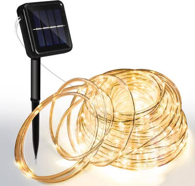 Produktbild von SWANEW Solar Lichtschlauch LED Lichterschlauch Lichterkette Außen Lichternetz Warmweiß 30M