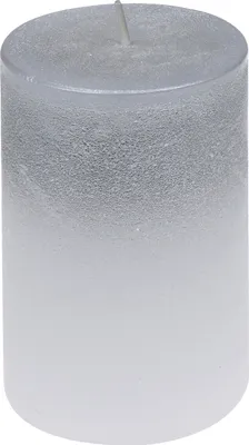 Produktbild von Stumpenkerze "FOGGY" Silber 100/68 mm, Weihnachtskerzen von Steinhart Kerzen in RAL-Kerzen Güte Qualität