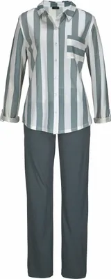 Produktbild von Vivance Dreams Pyjama 2 -teilig grau-weiß Größe 48/50