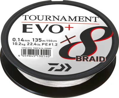 Produktbild von Daiwa Angelschnur Tournament X8 Braid EVO+ (135 m, weiß)