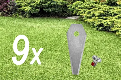 Immagine prodotto di 9x lame per tosaerba robotizzato | lame per Bosch Indego