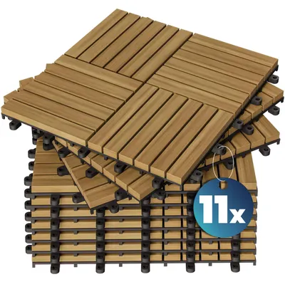 Productafbeelding van Tegels 11 stuks Acaciahout 30x30cm