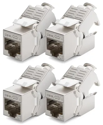 Produktbild von deleyCON CAT 7 Keystone Jack Modul 1000MHz 10 Gbit/s LSA, 4 Stück
