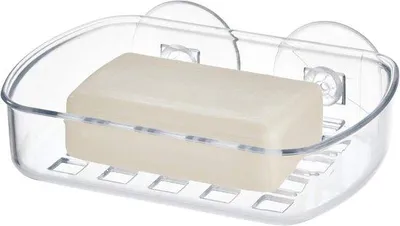 Produktbild von Famanu Seifenhalter mit Saugnapf - Transparent, 13,3 cm x 10,2 cm x 5,1 cm