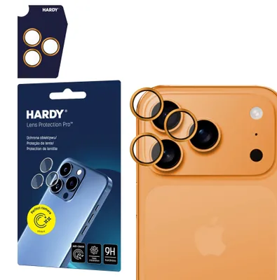Produktbild von 3MK HARDY Lens Protection Pro, Apple, iPhone 17 Pro / Pro Max, Splitterfrei, Kratzresistent, Orange, Transparent, 1 Stück(e)