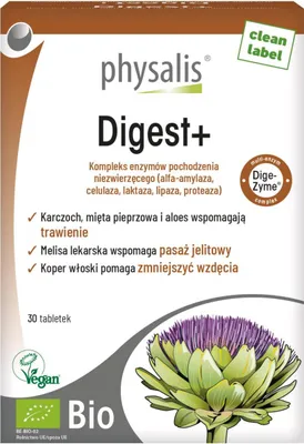 TABLETKI NA WSPARCIE TRAWIENIA (DIGEST+) BIO 30 szt. - PHYSALIS