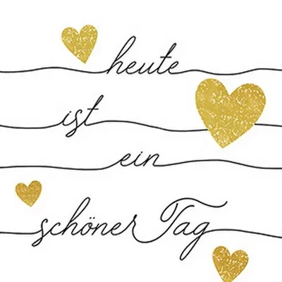 Produktbild von 20 Servietten Schöner Tag - Ist heute 33x33cm