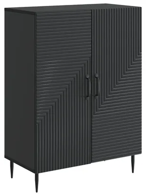 Obrázok produktu pre vidaXL Komoda Čierna 66 x 34,5 x 89,5 cm Drevotrieska