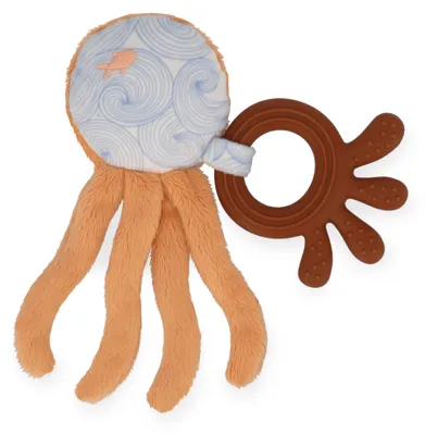 Image de Kaloo Anneau de dentition Pieuvre - Jouet de dentition et doudou en silicone pour bébé