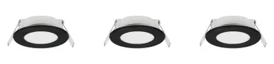 Productafbeelding van Set van 3 inbouwspots Himal zwart IP65