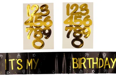 Produktbild von Folat 26855 Party Deko Schwarz Gold Silber - Schärpe - It's My