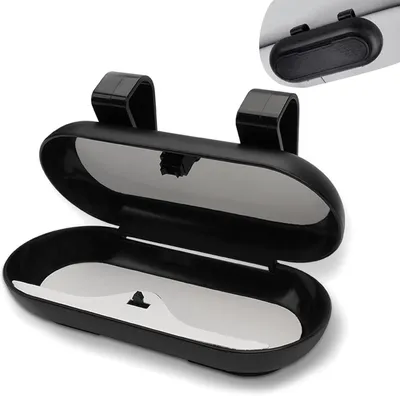 Imagen del producto de Soporte para gafas de coche, soporte para gafas de sol , universal, para parasol, caja de almacenamiento