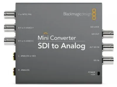 Produktbild von Blackmagic Design Mini Converter - SDI to Analog, Grau, Windows 10, Windows 8.1, Mac OS X 10.12 Sierra, Mac OS X 10.13 High Sierra, Mac OS X 10.14 Mojave, 1920 x 1080 Pixel, 720p, 1080i, 1080p, 1280x720@50fps, 1280x720@59.94fps, 1280x720@60fps, 1920x1080@23.98fps, 1920x1080@24PsF,...