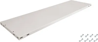 Produktbild von Fachboden ohne Anschlagleiste für Schulte Büro-Fachbodenregal MULTIplus85 Schraubsystem | Fachlast 85kg | BxT 130x30cm | Lichtgrau