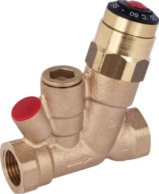 Productafbeelding van Danfoss thermostaatgestuurde circulatieklep, MTCV, DN 15, aansluiting IG Rp 1/2", energiezuinig, 1 stuk.