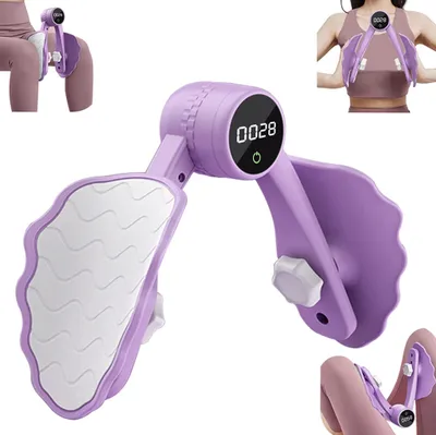 Produktbild von Beckenbodentrainer mit Zähler,Oberschenkeltrainer für Frauen, Beintrainer Po Beinpresse Oberschenkel Beckenboden,Stärkeeinstellung mit Drei Gängen