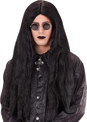 Productafbeelding van Halloween pruik voor heren, model "Vampier Eastbourne" | Zwart