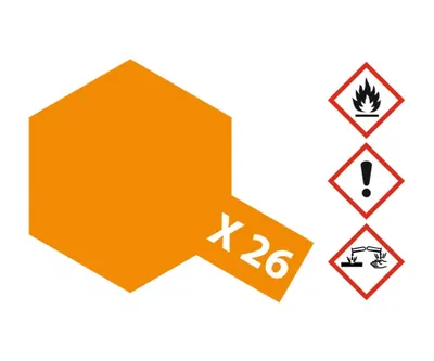Produktbild von Tamiya Farbe X-26 Klar-Orange glänzend 10ml