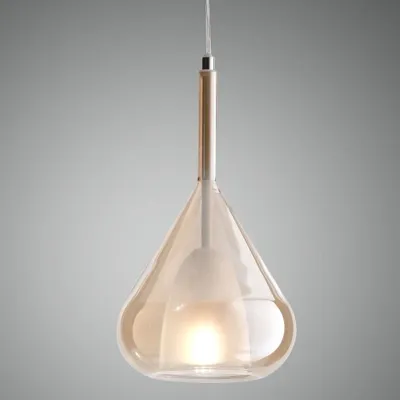 Immagine prodotto di Lampadario a sospensione Lila a Led in metallo e vetro borosilicato ambra 3481-40-125 Fabas Luce
