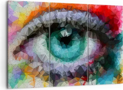 Produktbild von Bild auf Leinwand - Leinwandbild - elegant Diamant futuristic geometrisch - 105x70cm - Wand Bild - Wanddeko - Leinwanddruck - Bilder - Kunstdruck - Leinwand bilder - Wandkunst - CE105x70-3172