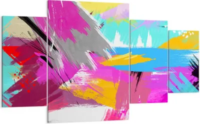 Produktbild von Bild auf Leinwand - Leinwandbild - Abstraktion modern - 160x90cm - Wand Bild - Wanddeko - Leinwanddruck - Bilder - Kunstdruck - Wanddekoration - Leinwand bilder - Wandkunst - DL160x90-3966