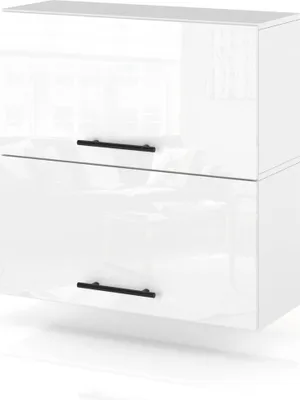 Zdjęcie produktu dla Szafka Kuchenna Wisząca Klapowa Modułowa 60Cm Spremium Biały Połysk