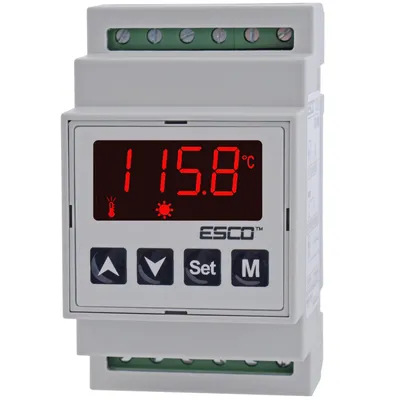 Immagine prodotto di TERMOSTATO DIGITALE PER GUIDA DIN con sensore, 150 °C, 20 A max, 4500 W, 230 V, ESCO ES-10D
