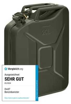 Produktbild von Oxid7® by BW Kraftstoffkanister Metall Benzinkanister 20 Liter - Bronzegrün RAL 6031-F9 - UN-Zulassung - Hergestellt in Europa