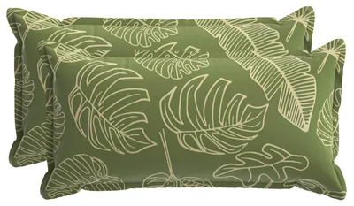 Produktbild von vidaXL Kissenbezug 2 stk. HOUTEN Blattdesign 40 x 80 cm Polyester