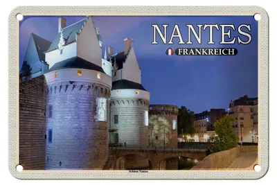 Produktbild von Blechschild Reise 18x12cm Nantes Frankreich Schloss Nantes Schild