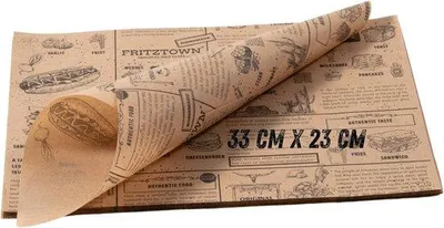 Produktbild von Famanu Deli-Papier 200 Blätter 33x23 cm – Fettabweisendes Verpackungspapier für Snacks