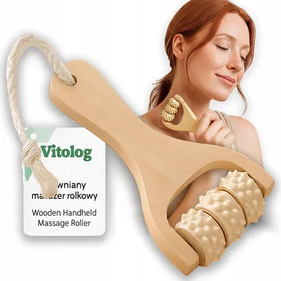 Produktbild von Vitolog Holz-Massagegerät Anti-Cellulite für Körper & Muskeln