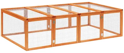 Produktbild von Freilaufgehege Kaninchenstall Freigehege für Kleintiere aus Tannenholz | Für Kaninchen & Kleintiere