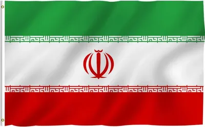 Productafbeelding van Vlag van Iran, polyester, 90x150 cm, met bevestigingsmechanisme, voor decoratie