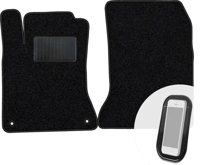 Produktbild von moto-MOLTICO Vorne Fußmatten Auto Velours Autoteppiche Schwarz Automatten Set 2-teilig passend für Mercedes-Benz A B Klasse CLA GLA 2011-2019