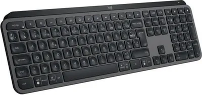 Produktbild von Tastatur, Logitech MX Keys S, Kabellos, AZERTY, Hintergrundbeleuchtung, Bluetooth LE, Graphit