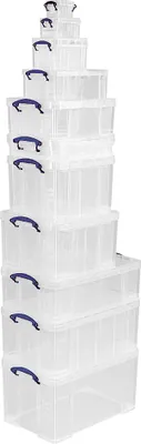 Zdjęcie produktu dla Really Useful Boxes 12C, Schowek, Przezroczysty, Prostokątny, Polipropylen (PP), Monochromatyczny, 12 l