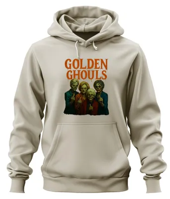 Zdjęcie produktu dla Golden Ghouls Zombie Grannies Halloween Horror Scary Golden Girls Parody Uni Bluza z kapturem, Nature, M