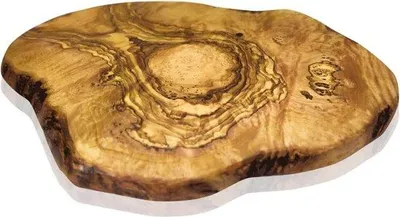 Produktbild von Holz-Schneidebrett - Natürliches Olivenholz-Breakfastbrett - ca. 25 x 15 cm (+- 2 cm)