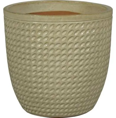 Obrázek produktu pro Květináč Lafiora keramický glazovaný Ø 35 cm V 33 cm krémový